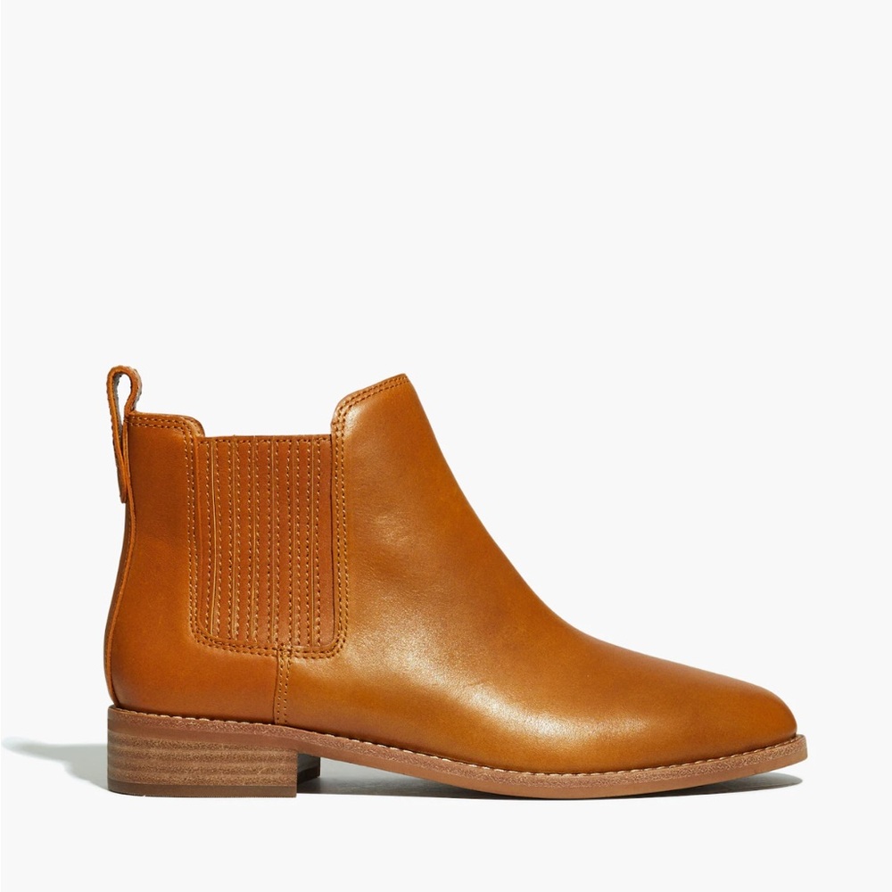 Madewell Tan Leather Chelsea Ankle Boots - Picture 2 of 4